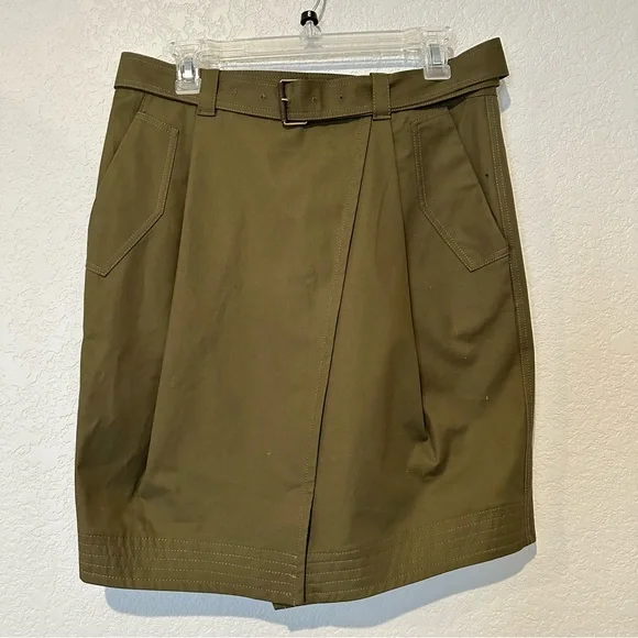 New $119 Zara Surplus Military Khaki Skirt SRPLS CTTN SKRT 07 Large 9382/053 - Picture 2 of 8